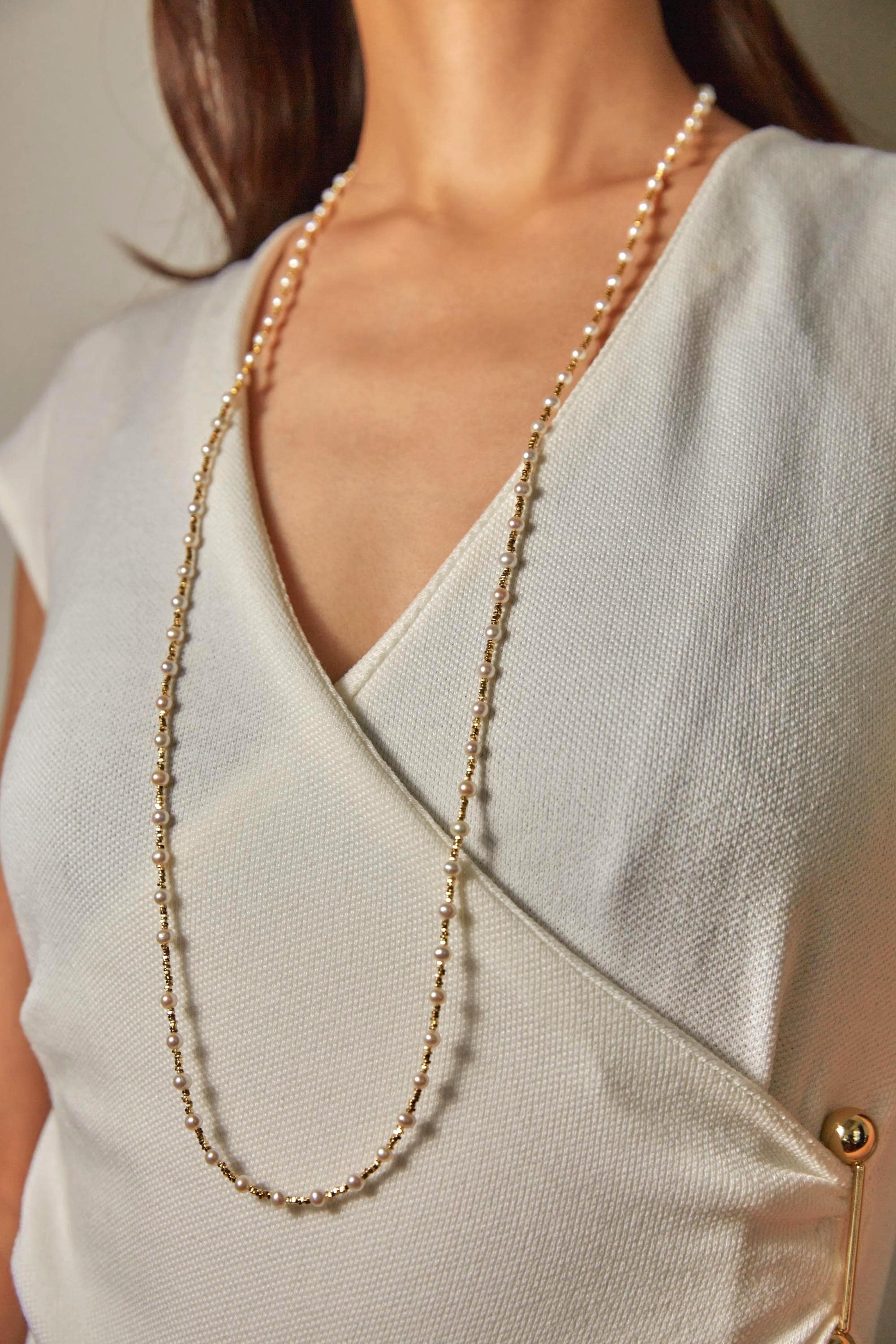Long Freshwater Pearl Necklace - AwarePearl 10