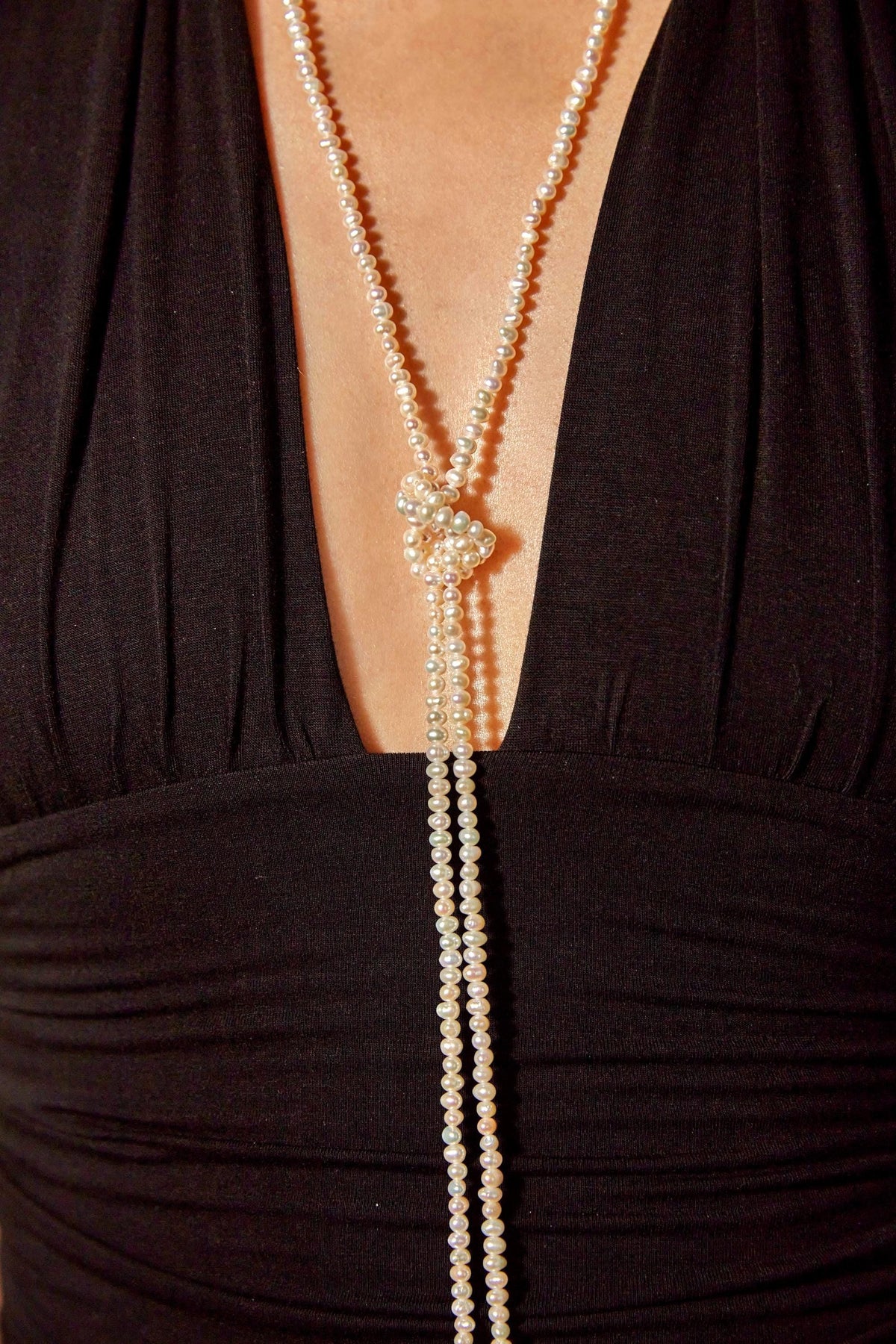Freshwater Pearl Lariat Wrap Necklace - AwarePearl 2