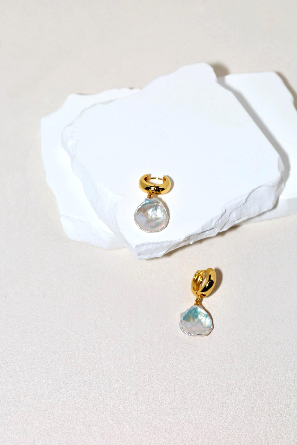 Baroque Pearl Hoop Earrings - AwarePearl 4