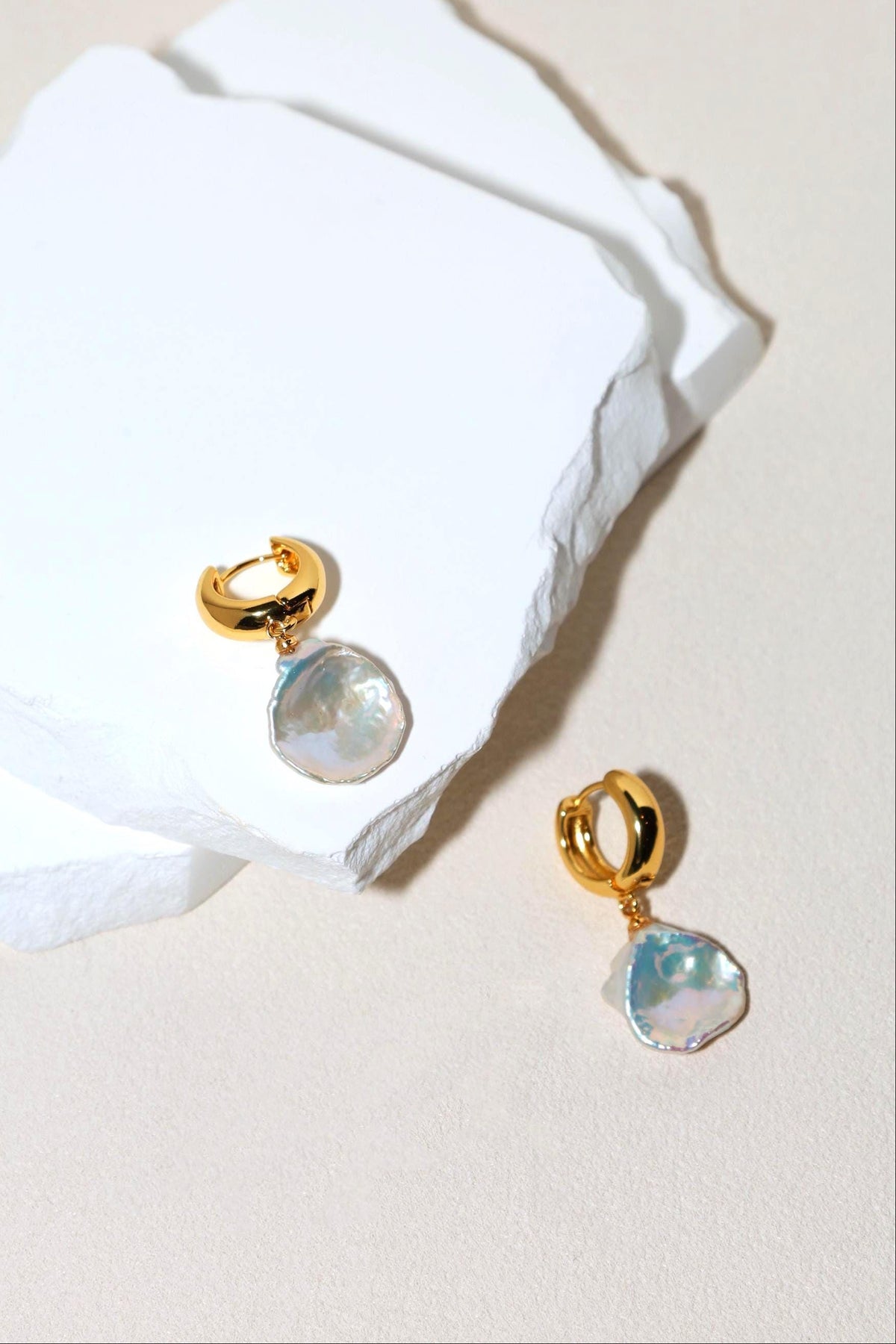 Baroque Pearl Hoop Earrings - AwarePearl 8