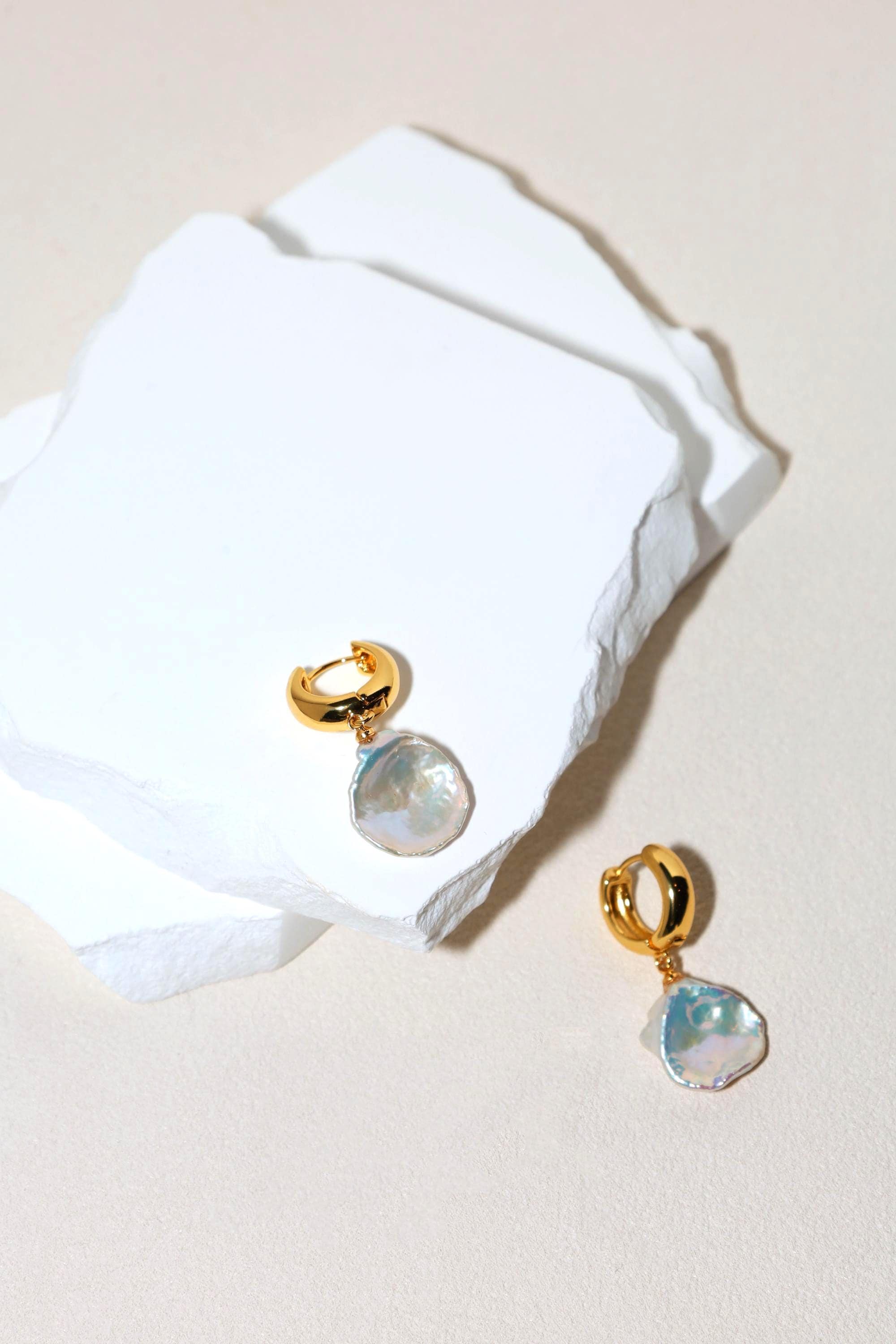Baroque Pearl Hoop Earrings - AwarePearl 8