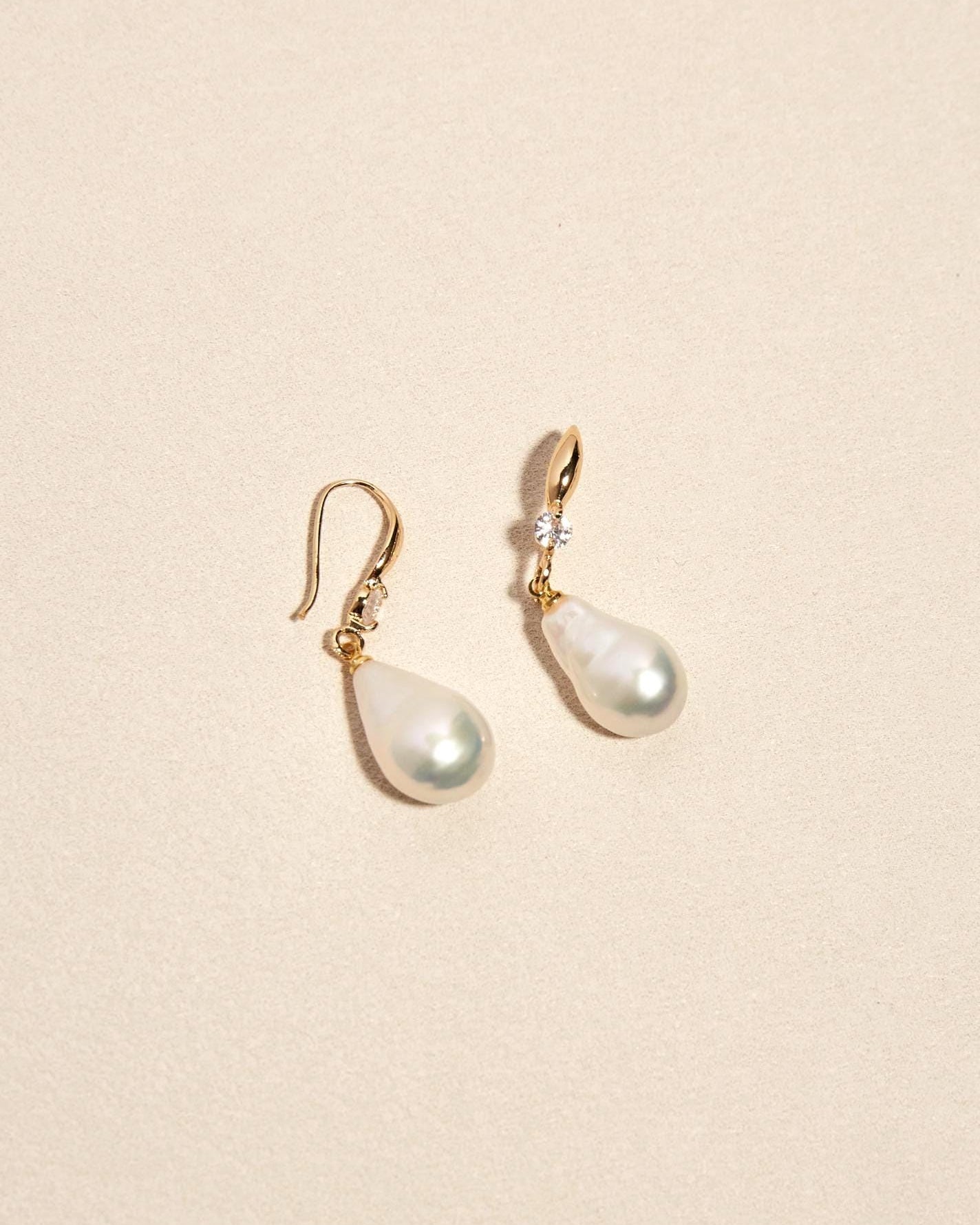 Baroque Pearl Drop Earrings - AwarePearl 4