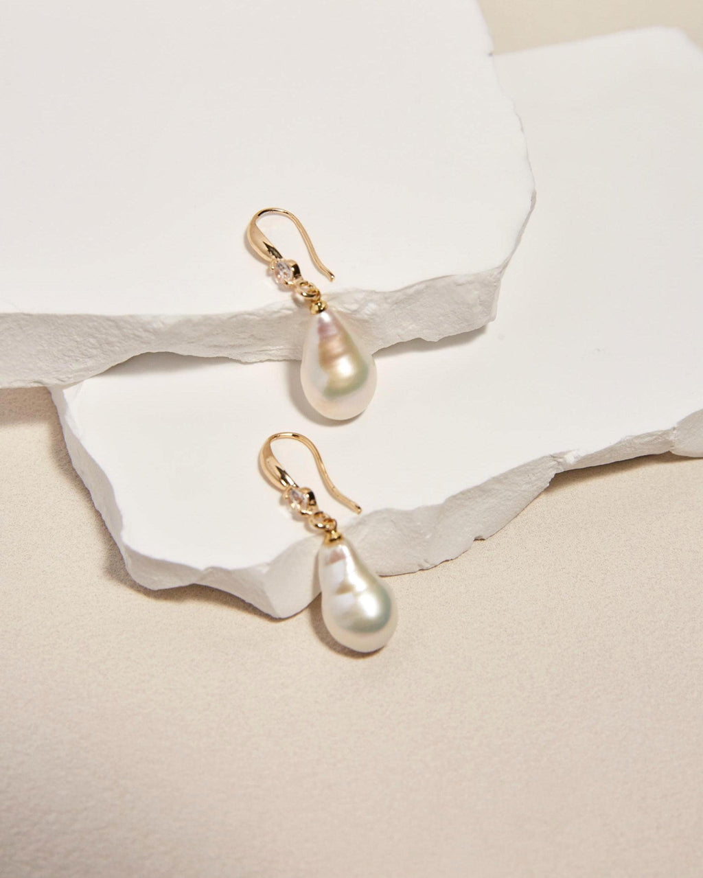 Baroque Pearl Drop Earrings - AwarePearl 5