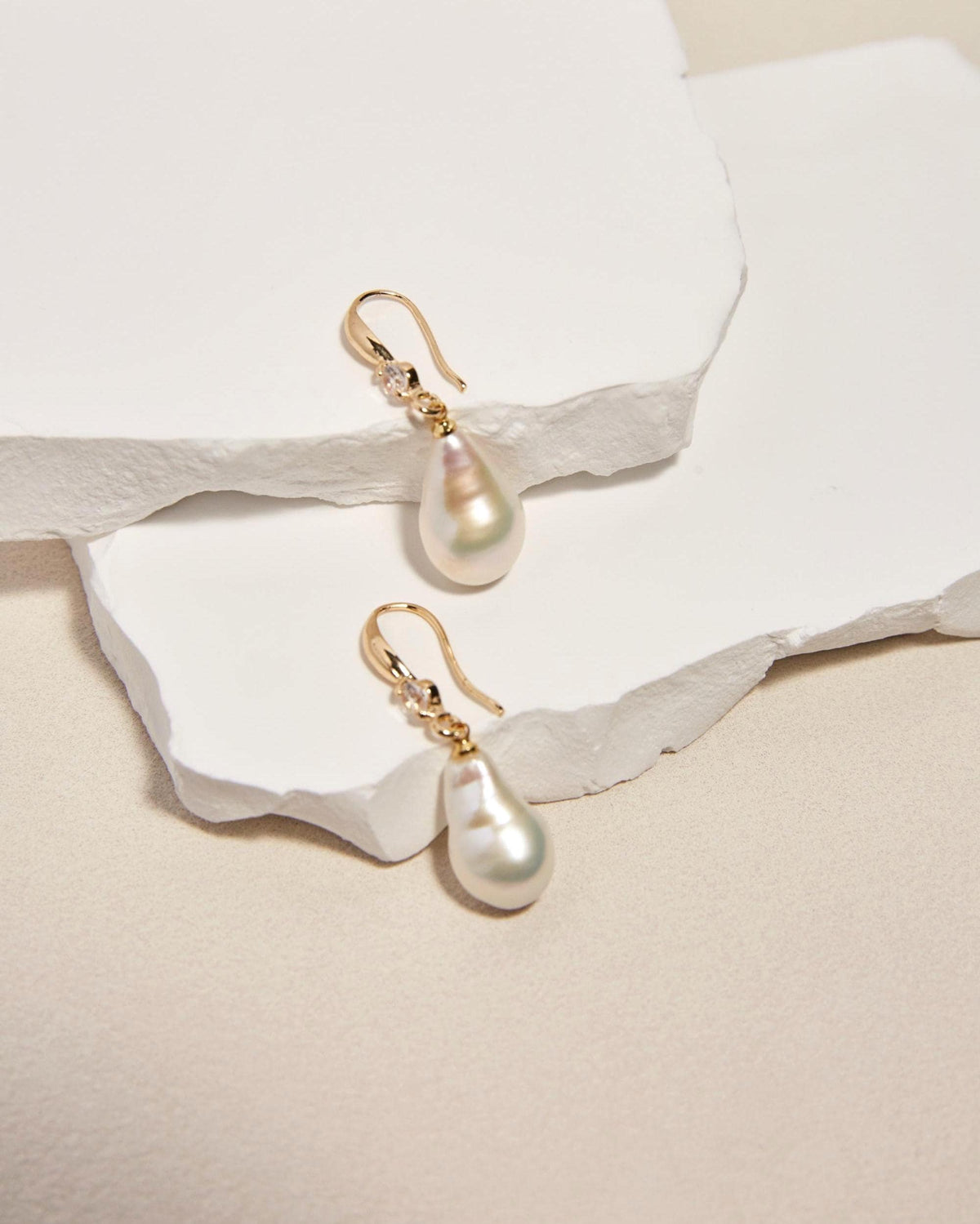 Baroque Pearl Drop Earrings - AwarePearl 5