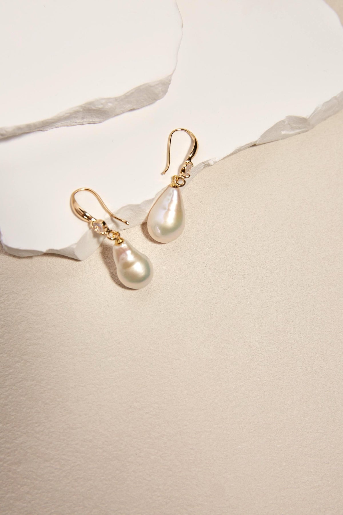 Baroque Pearl Drop Earrings - AwarePearl 7