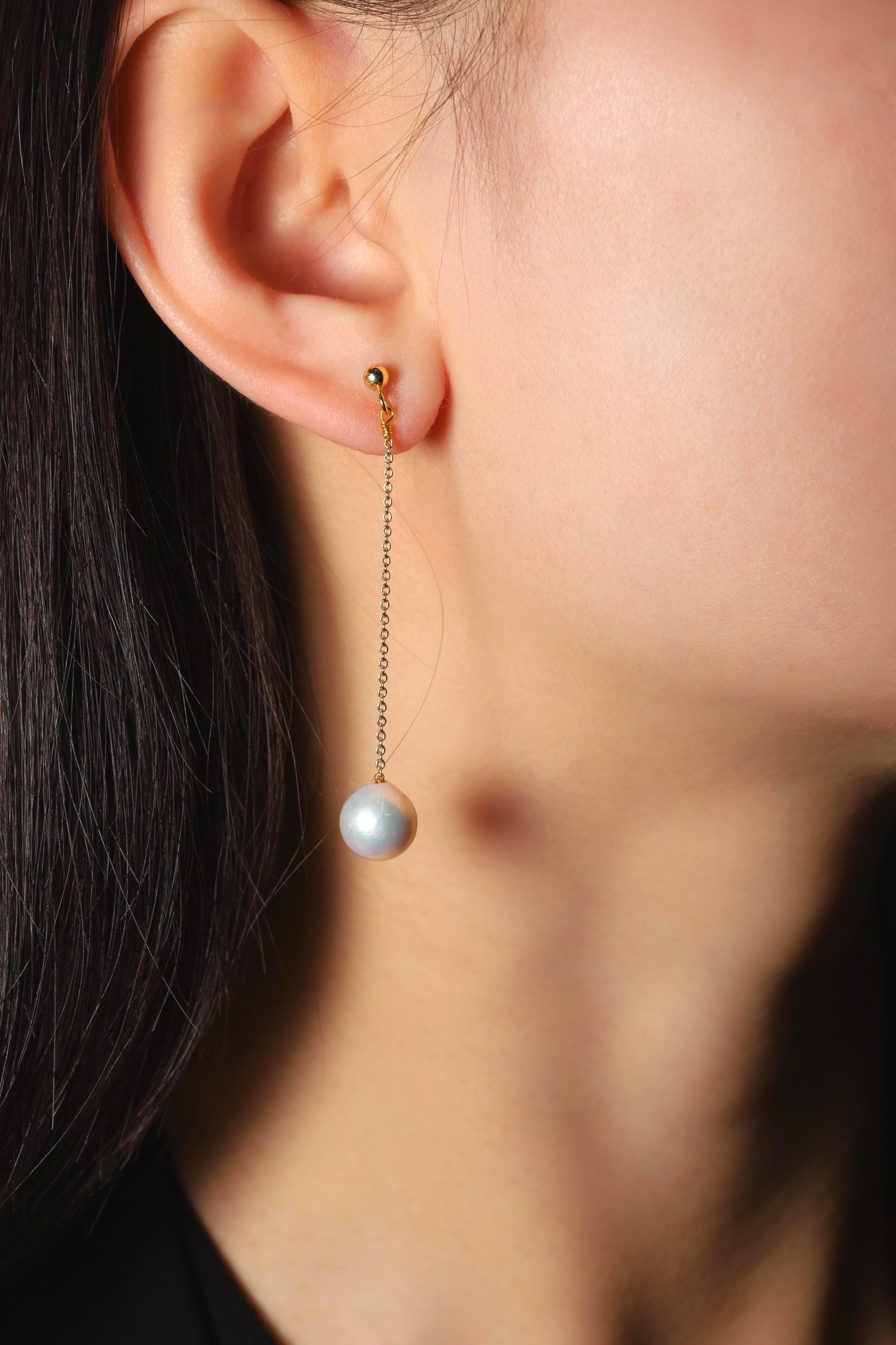 Pearl Drop Earrings - AwarePearl 3