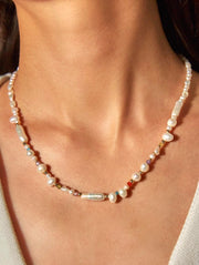 Rainbow Gemstone Pearl Necklace - AwarePearl