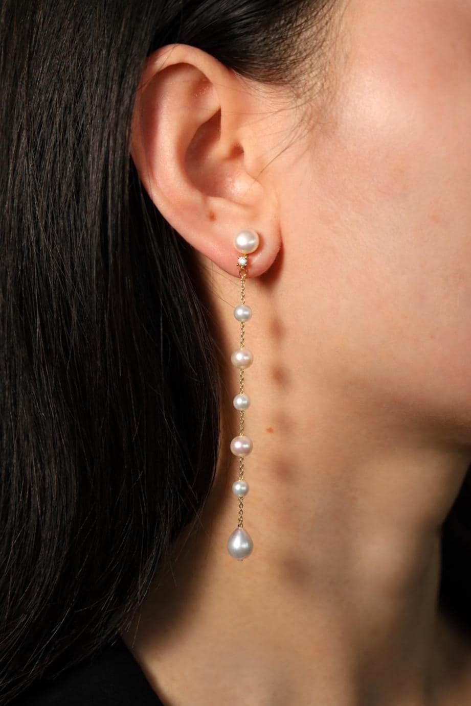Long Pearl Drop Earrings - AwarePearl 9