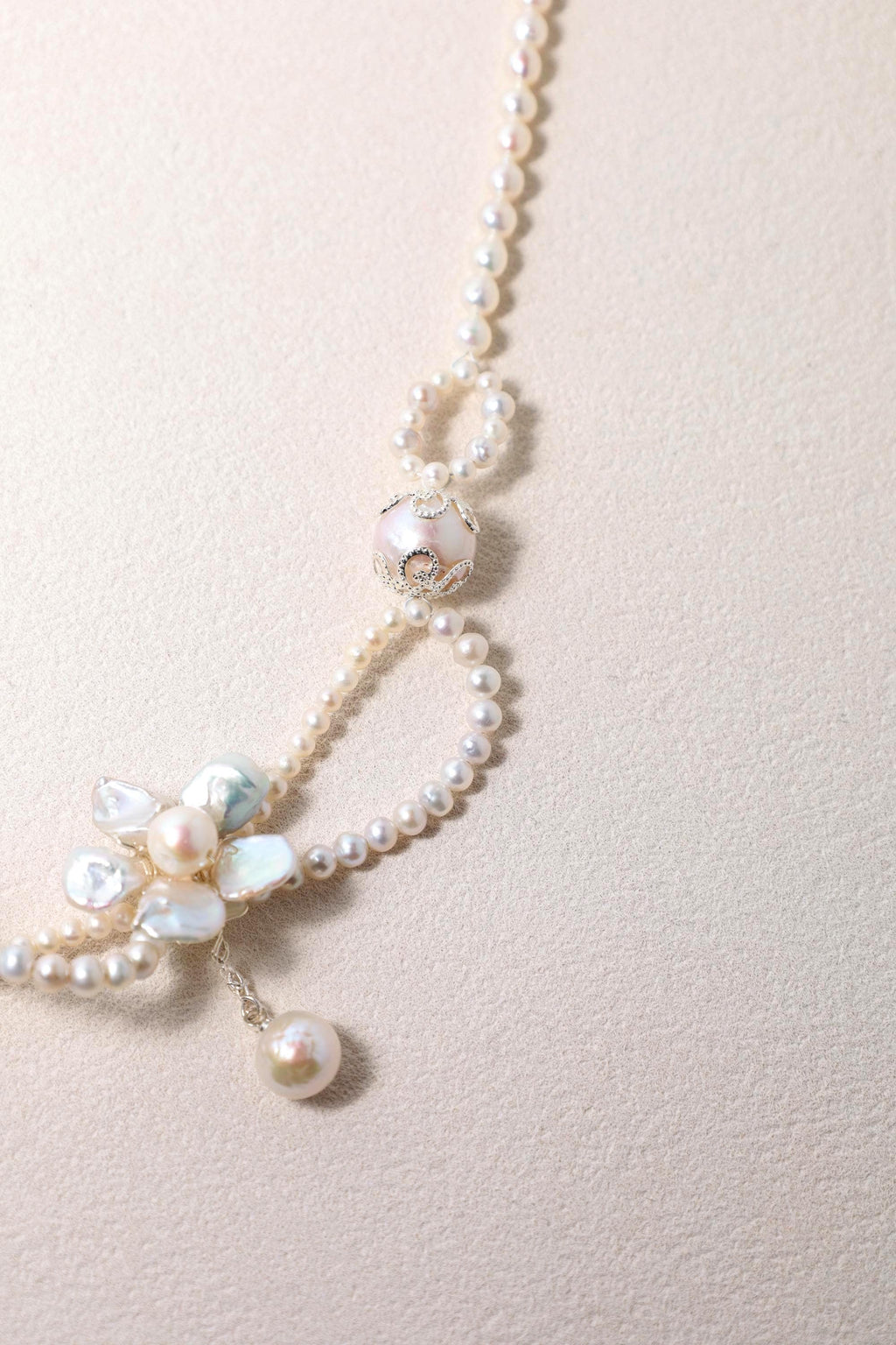Baroque Pearl Flower Necklace - AwarePearl 10