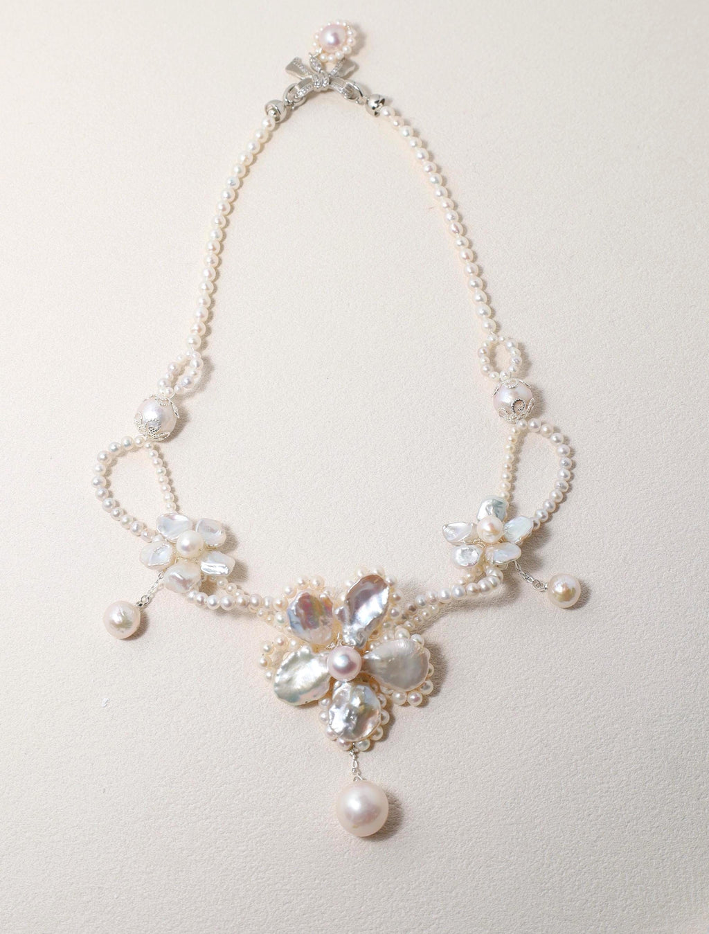 Baroque Pearl Flower Necklace - AwarePearl 5