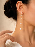 Long Pearl Drop Earrings - AwarePearl 4