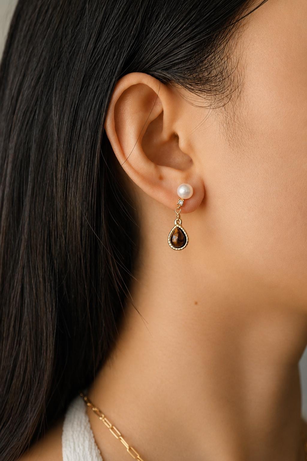 Tiger Eye Gemstone Earrings - AwarePearl