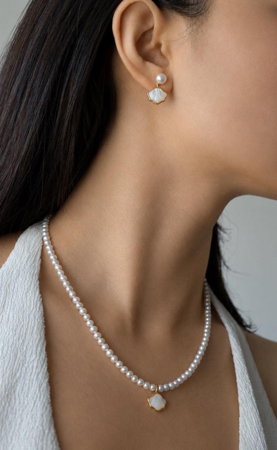 Freshwater Pearl Mother of Pearl Earrings - AwarePearl 10