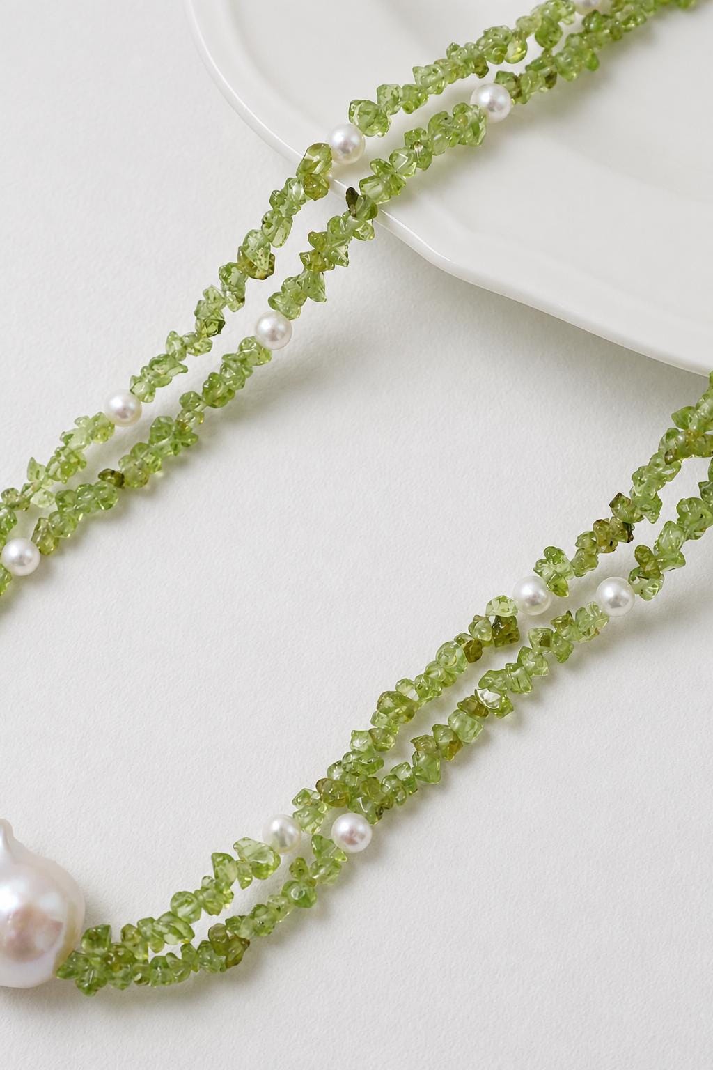 Green Gemstone Multi-Layered Necklace - AwarePearl 8