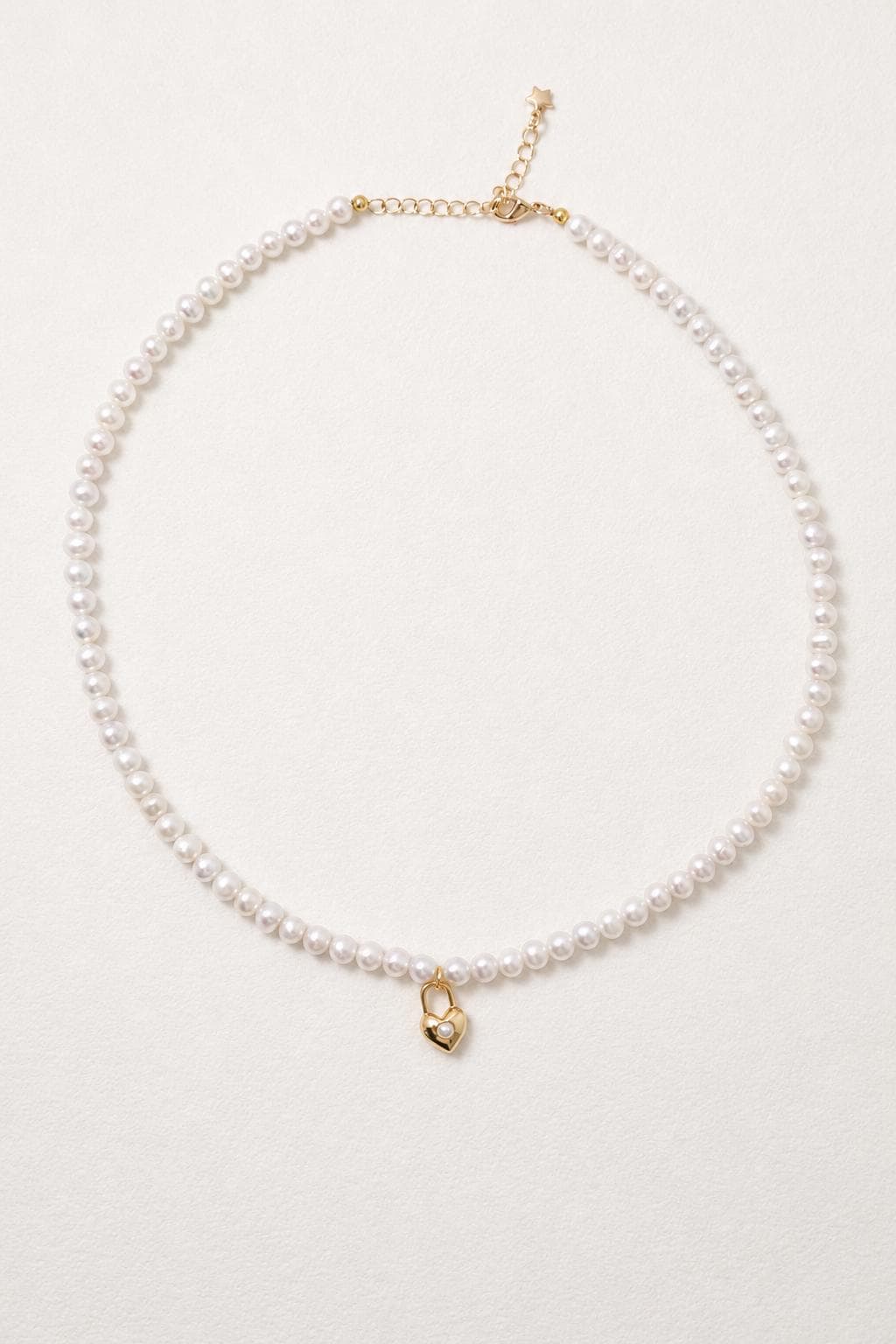 Gold Heart Pearl Pendant Necklace - AwarePearl 5