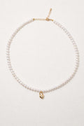 Gold Heart Pearl Pendant Necklace - AwarePearl 5
