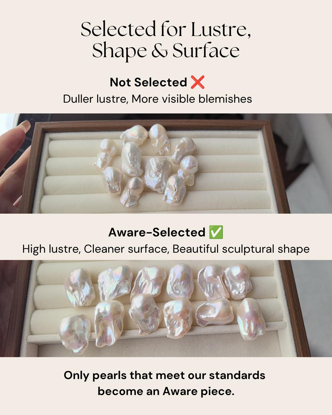Baroque Freshwater Pearl Pendant - AwarePearl 6