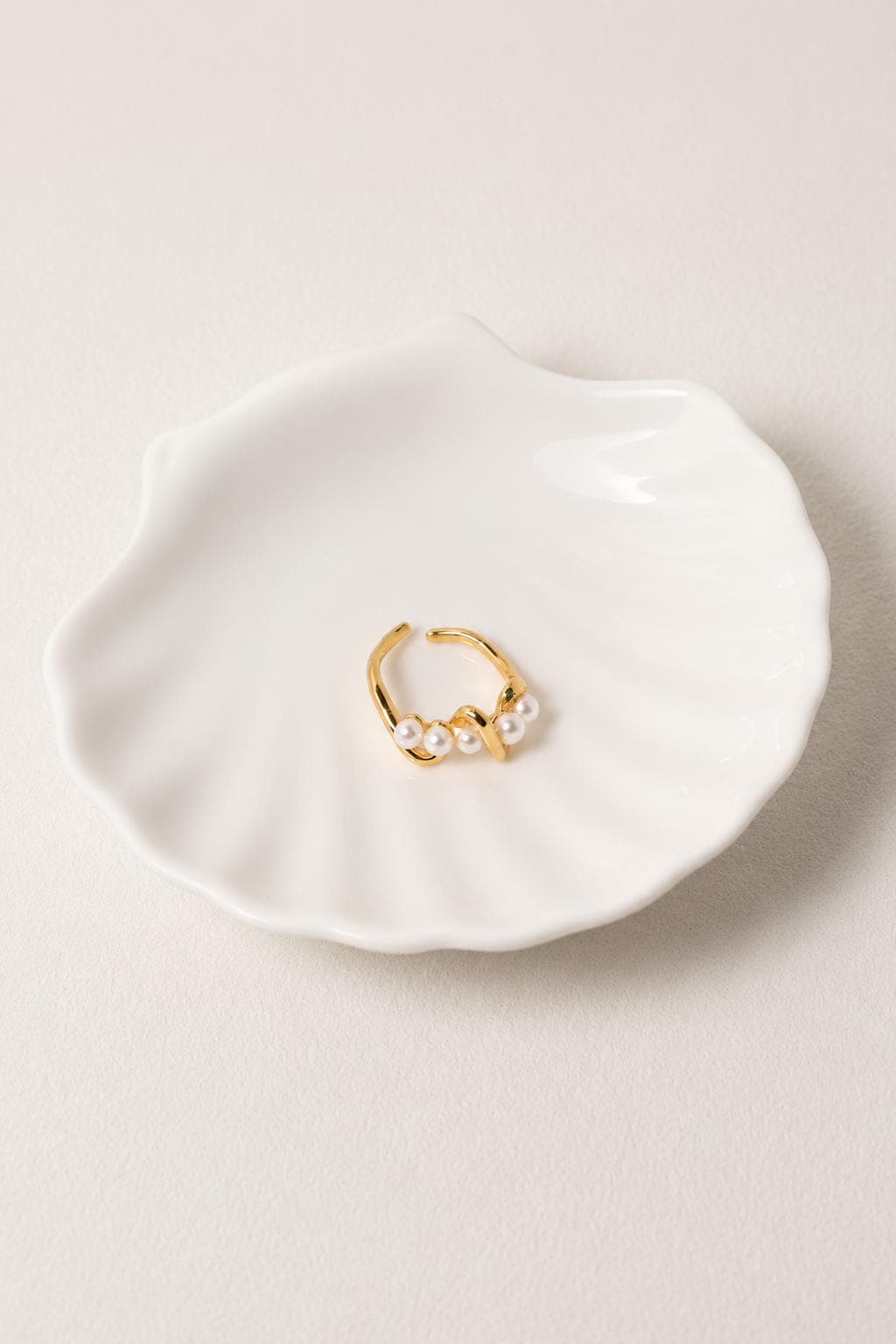 Open Cuff 14K Gold Ring - AwarePearl