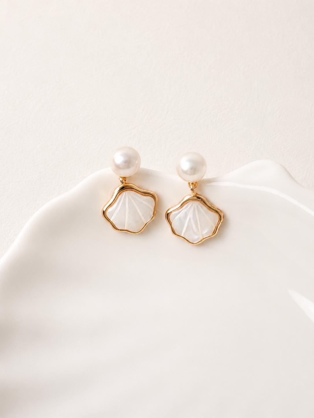 Freshwater Pearl Mother of Pearl Earrings - AwarePearl 8