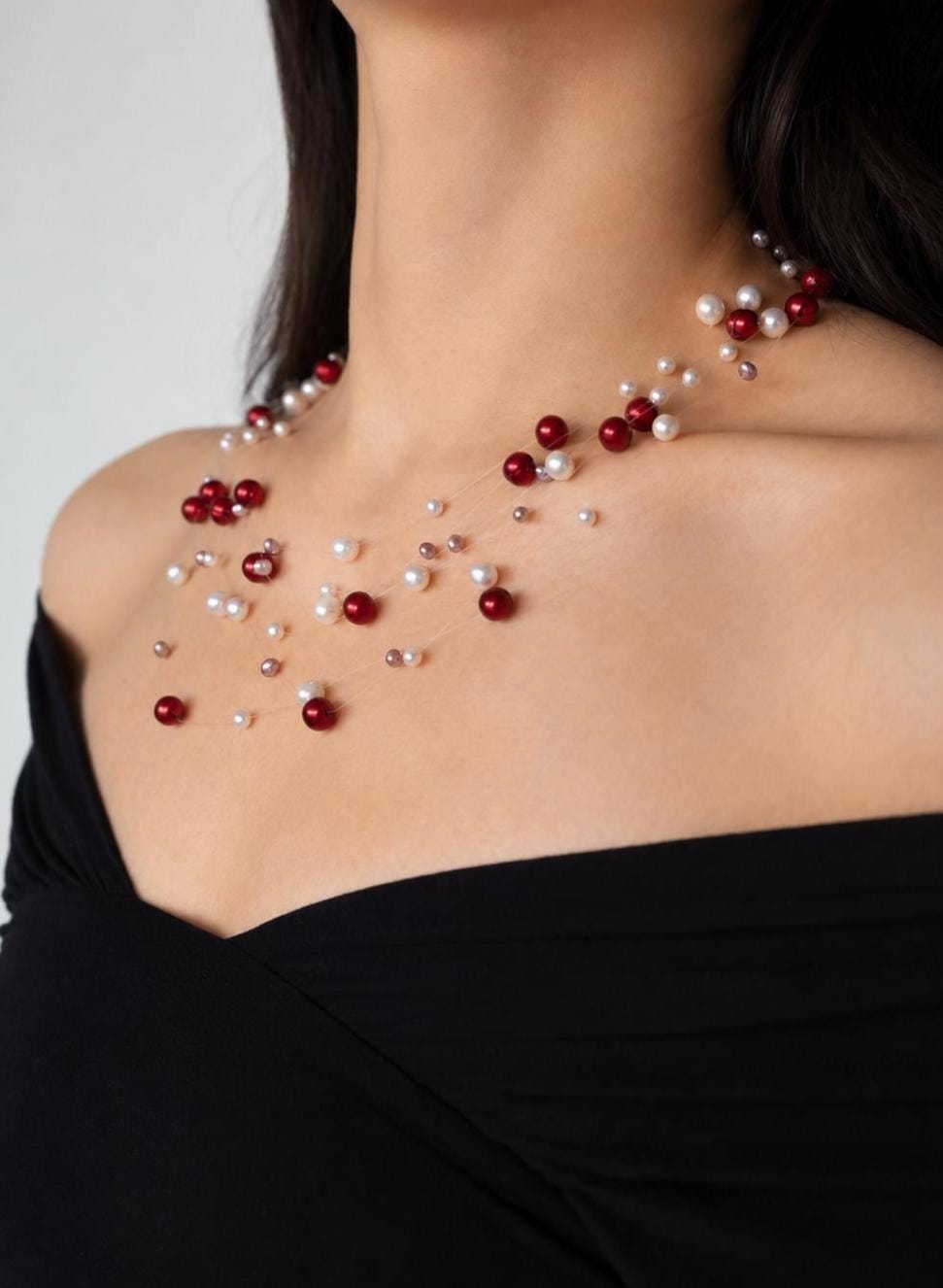 Floating Freshwater Pearl Necklace - AwarePearl 7