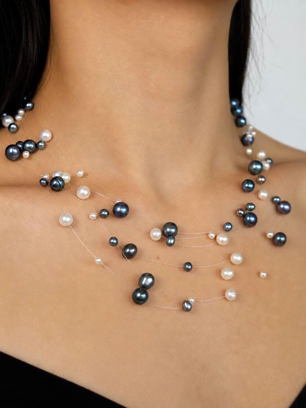 Floating Freshwater Pearl Necklace - AwarePearl 6