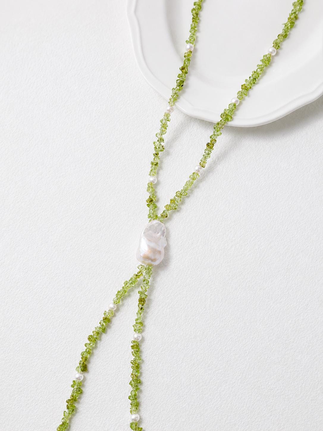 Green Gemstone Multi-Layered Necklace - AwarePearl 10