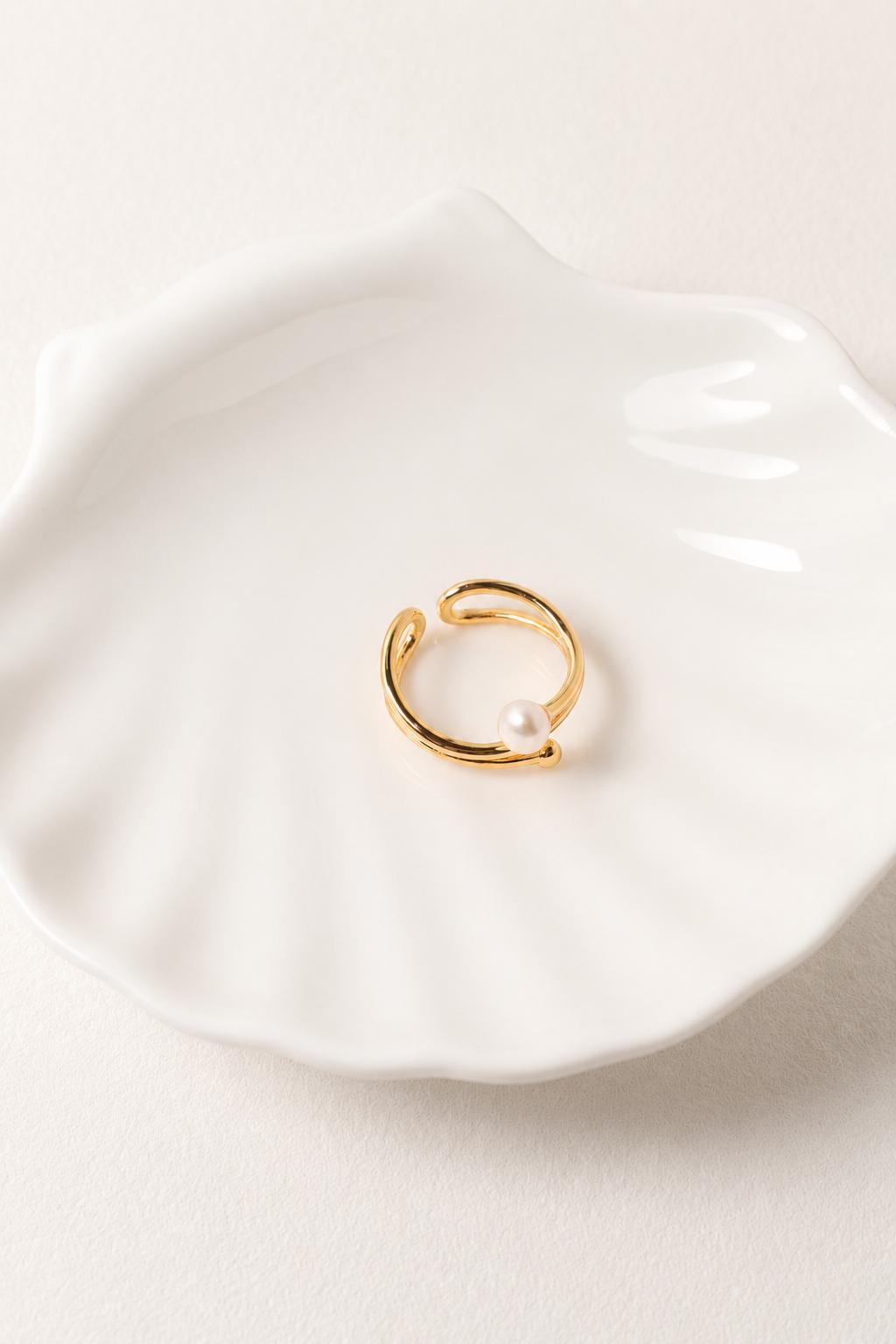14K Gold Freshwater Pearl Ring - AwarePearl 2