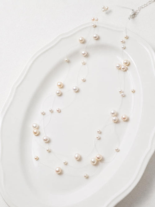 Floating Freshwater Pearl Necklace - AwarePearl 5