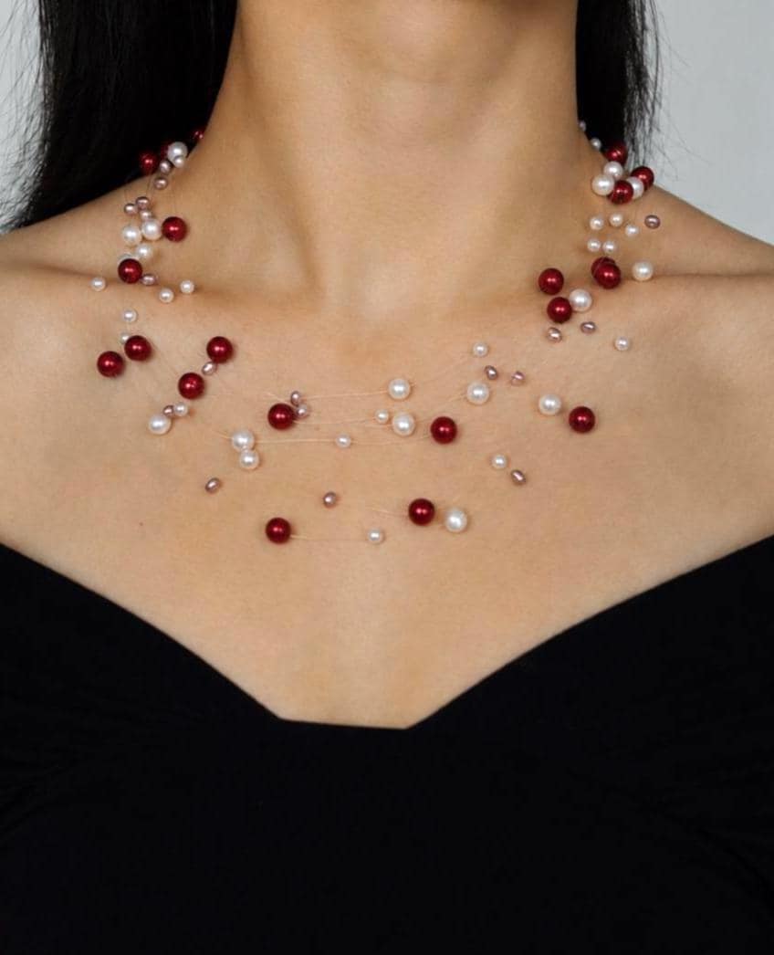 Floating Freshwater Pearl Necklace - AwarePearl 2