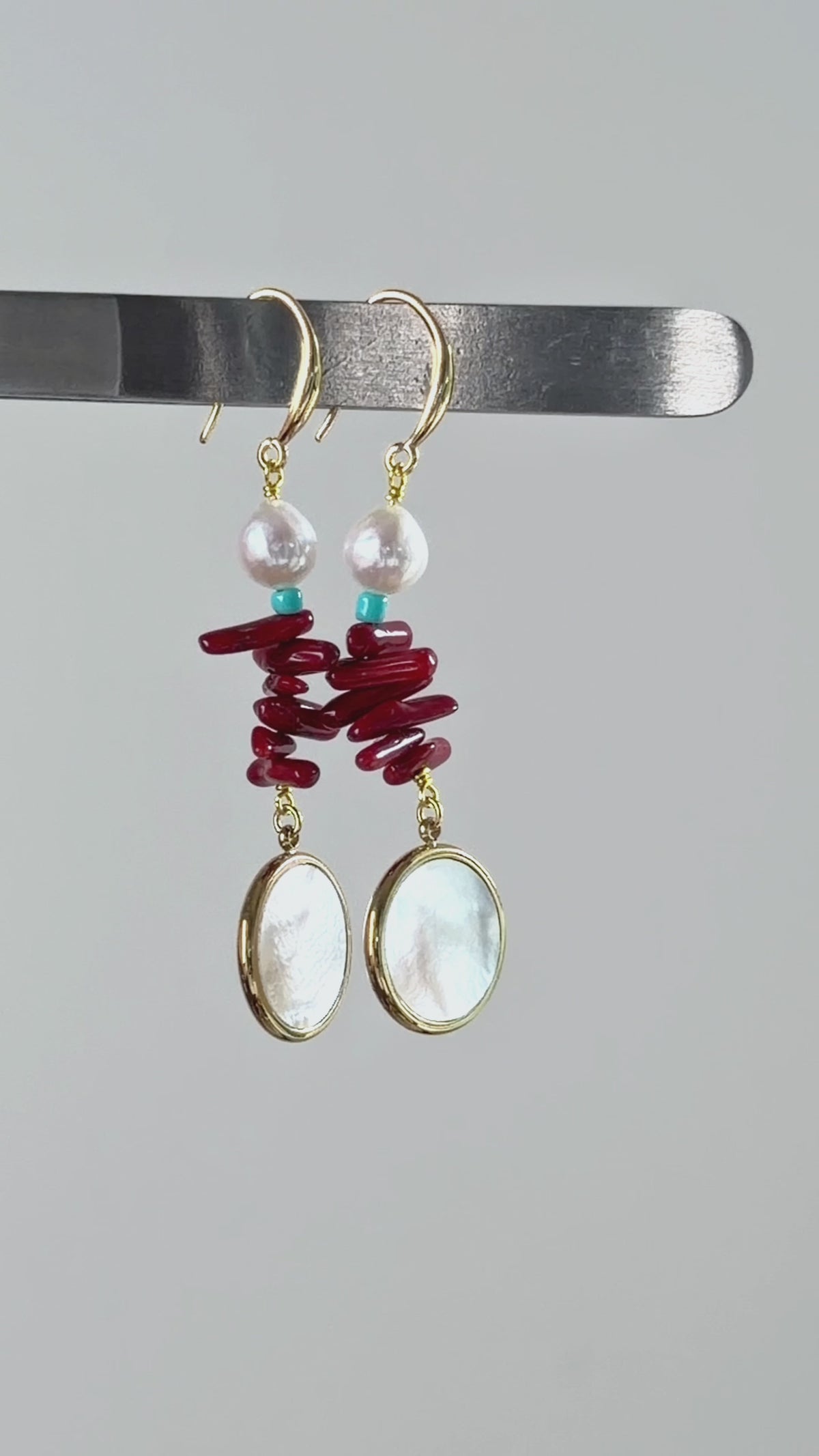 Scarlet Orbit Earrings