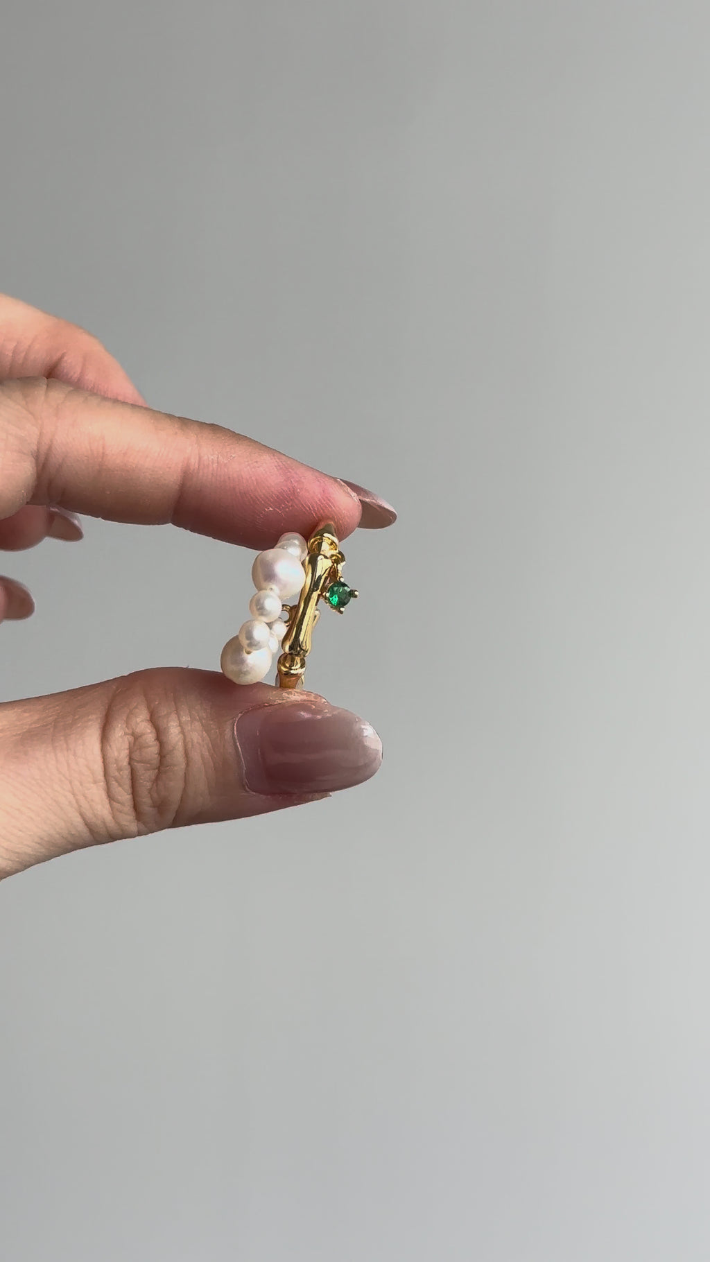 Turquoise Double-Band Pearl Ring