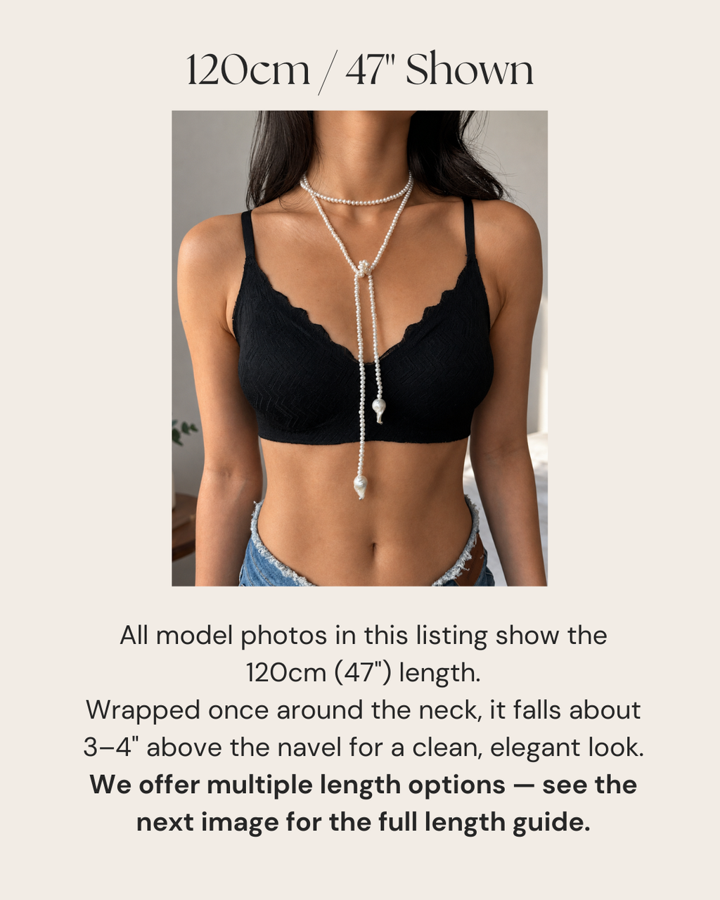 Double Baroque Pearl Lariat Necklace